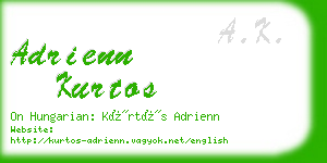 adrienn kurtos business card